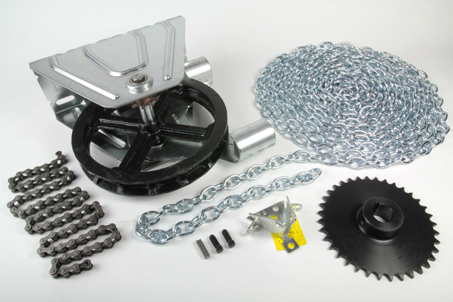 Garage door chain hoist wall mount