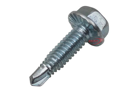 Self-Drilling Tek 1/4" X 7/8" Hex Washer Tek Zinc - 10/pk