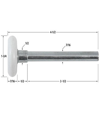 Nylon Rollers Commercial Grade 10 Ball Bearings- Pair