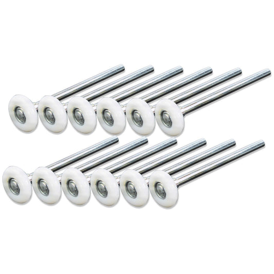 Nylon Rollers Commercial Grade 10 Ball Bearings- 12/pk