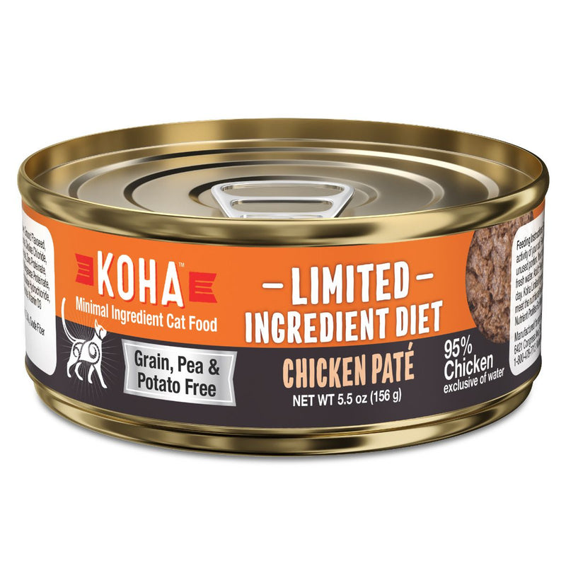 KOHA Limited Ingredient Grain-Free Chicken Pate Canned Cat Food -3oz