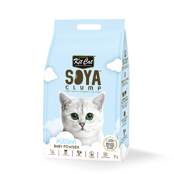 Kit Cat Soybean Cat Litter Soya Clump Kitten Baby Powder 7L