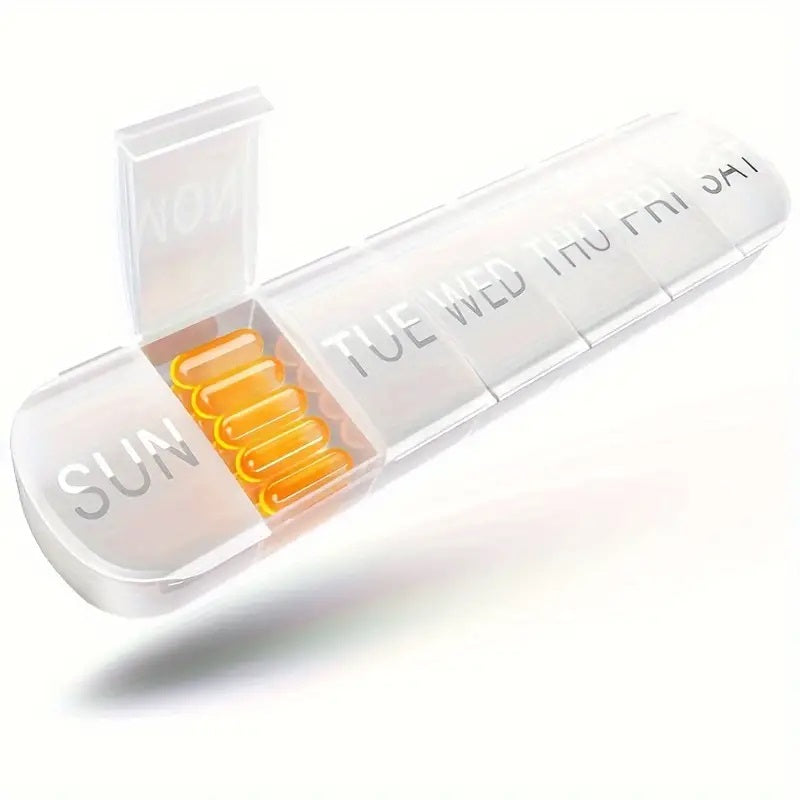 7-Day Portable Pill Box with Individually Sealed Compartments