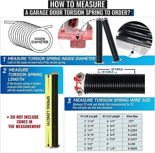 Garage Door Torsion Spring .218 x 2 x 27' RW