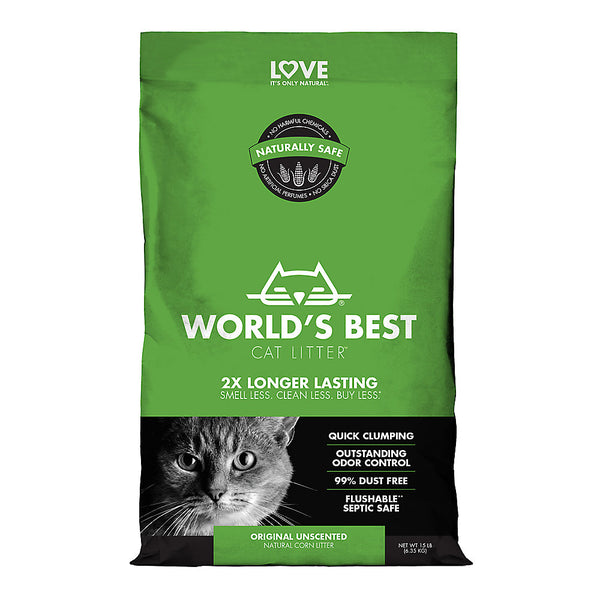 World's Best Cat Litter Original Unscented Clumping Cat Litter - 14lb